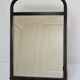 Vintage patinated metal shoe mirror