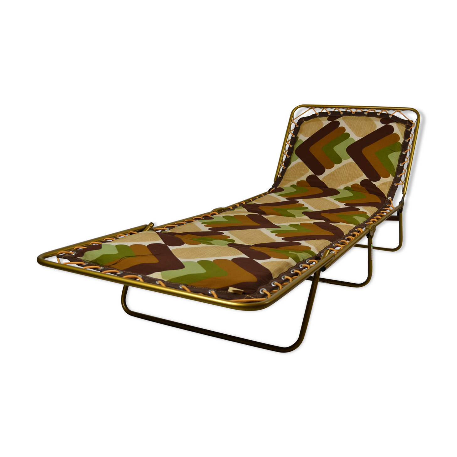 Chaise longue transat de camping Lafuma vintage 1970 Selency