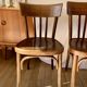 ensemble de 6 chaises bistrot en bois courbé années 50
