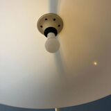 White mid-century Dijkstra flexible snake mushroom floor lamp