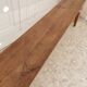 Solid oak compass foot bench