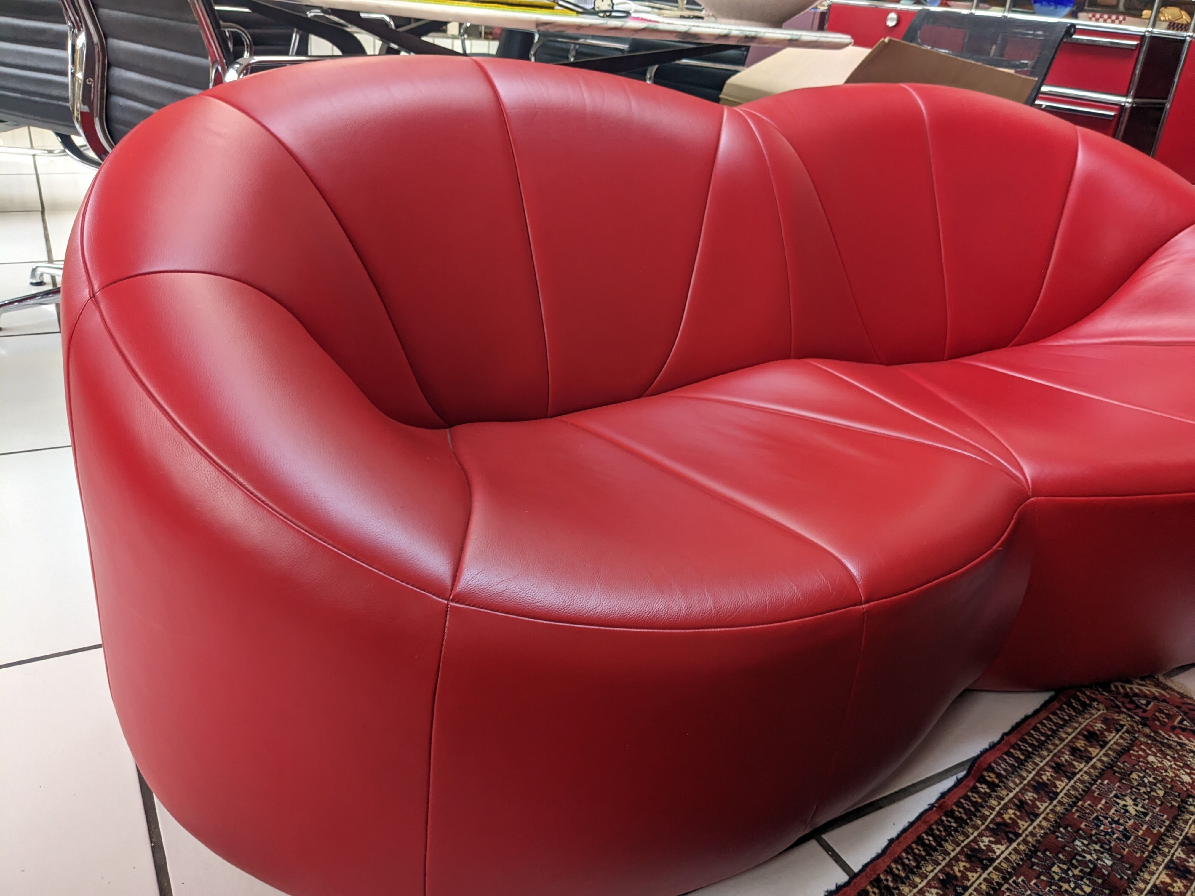 Leather sofa by Pierre Paulin by Ligne Roset