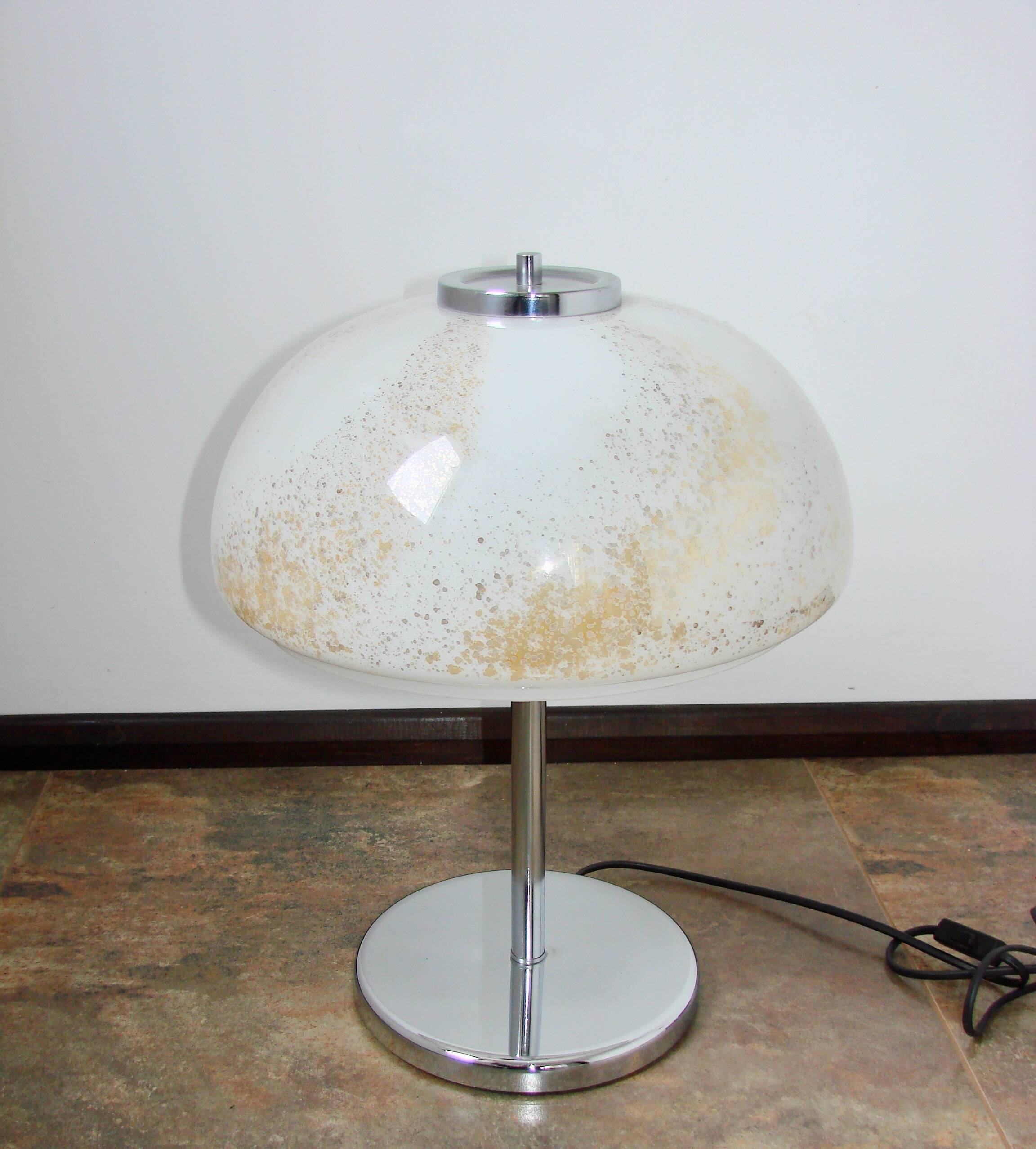 Art Deco table lamp – 1960s, wood and metal, E27