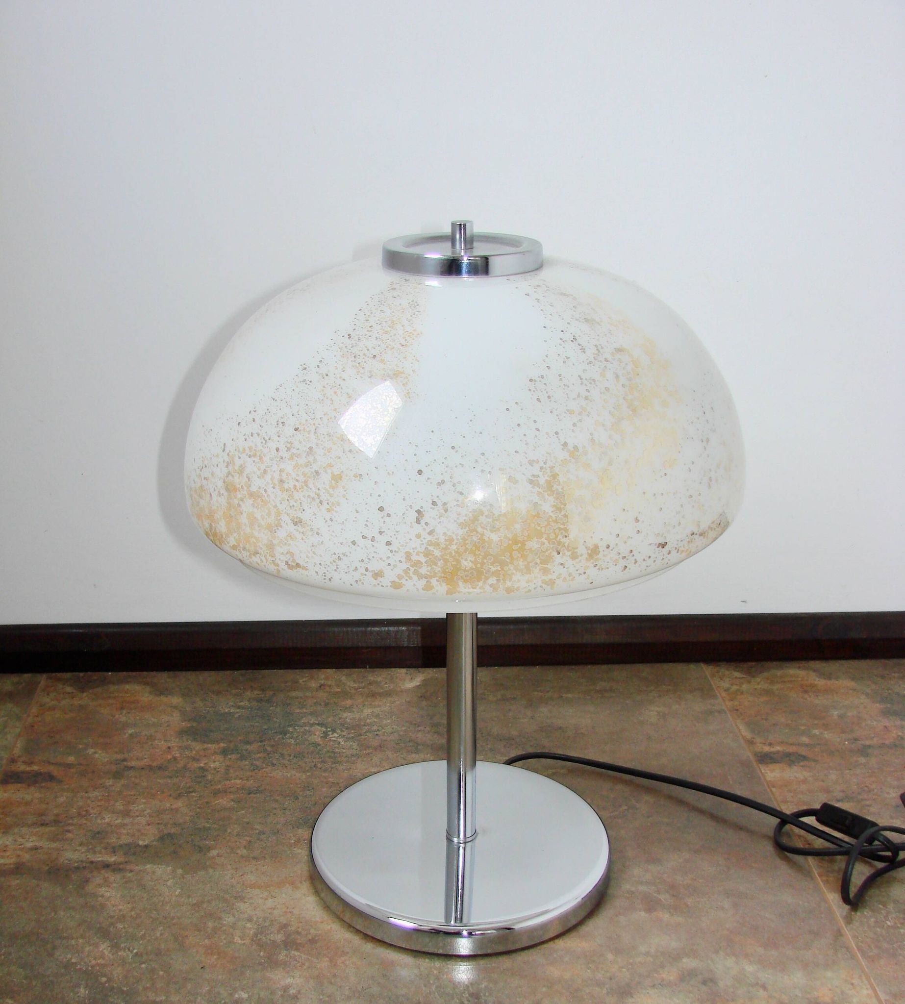 Art Deco table lamp – 1960s, wood and metal, E27