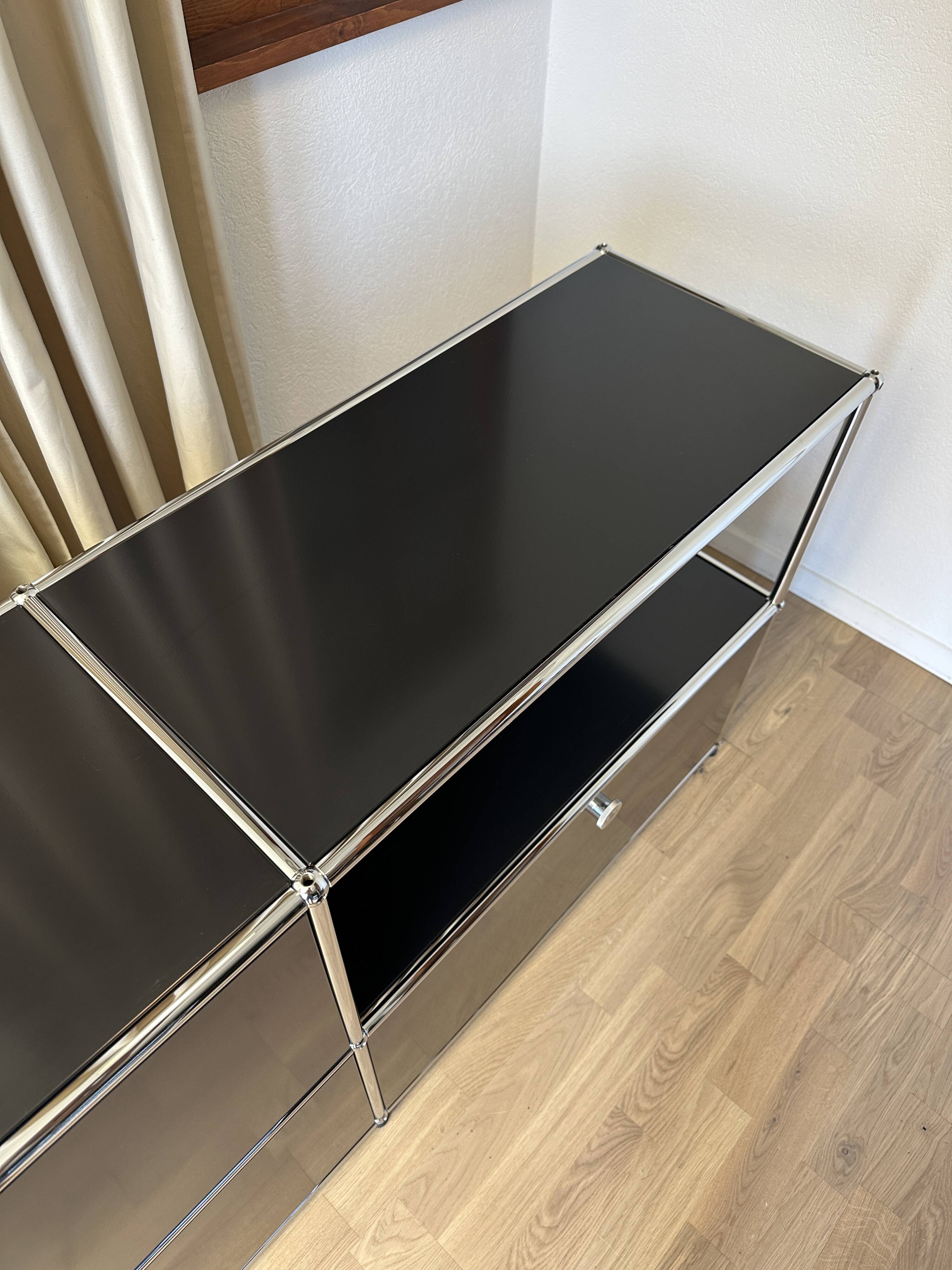 USM Haller chest of drawers in Graphite Black