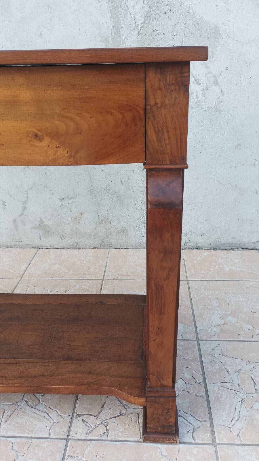 Walnut console restoration