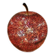 Red & pink glitter glass apple lamp – vintage