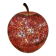 Red & pink glitter glass apple lamp – vintage