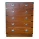 Commode marine Anglaise acajou et laiton — style Campaign 1960