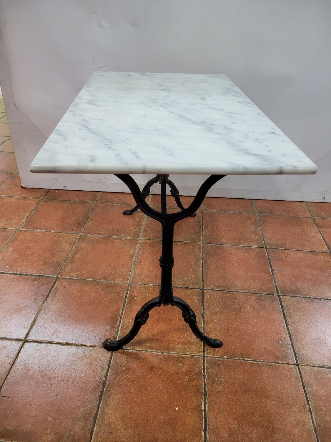 Bistro table with marble top