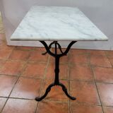 Bistro table with marble top