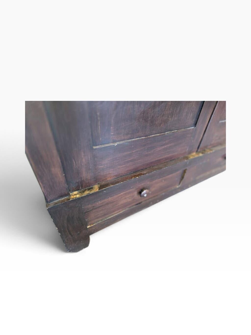 Vintage XL dark wood wardrobe/hallway furniture