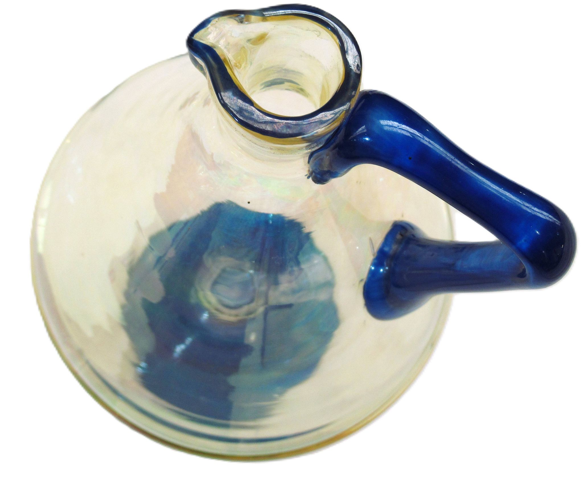 Postmodern service bar blown glass – 1 carafe and 6 St Murano glasses