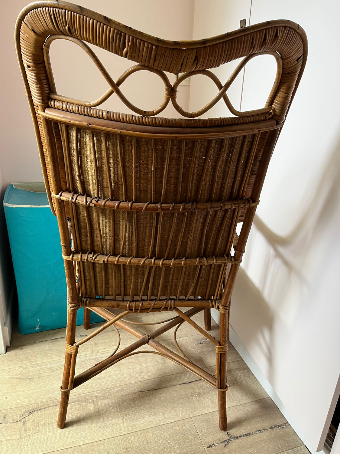 Art Deco armchair in rattan and wicker, 1920s