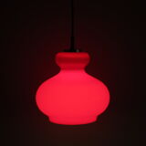 Red glass pendant lamp Peill & Putzler, Germany 1960-1970