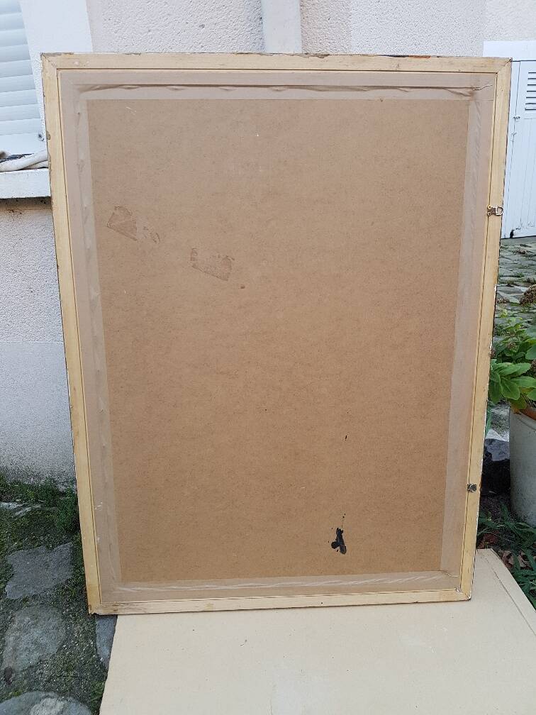 Grand golden mirror in louis xvi style