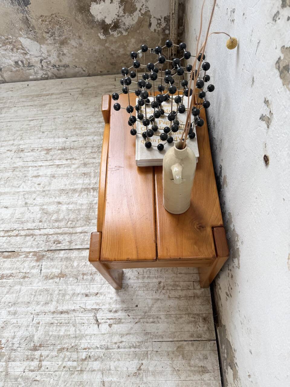 Solid elm bedside table Maison Regain