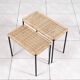 Tables empilables en métal / rotin par Carl Auböck