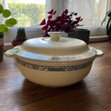 Antique earthenware vegetable dish Salins - Terre de fer