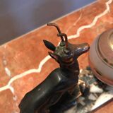 Very pretty art deco chamois table lamp