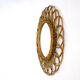 Rattan flower mirror, 1960s, 42 cm.