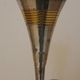 Set of 3 vintage silver-plated and gold footed cups.
