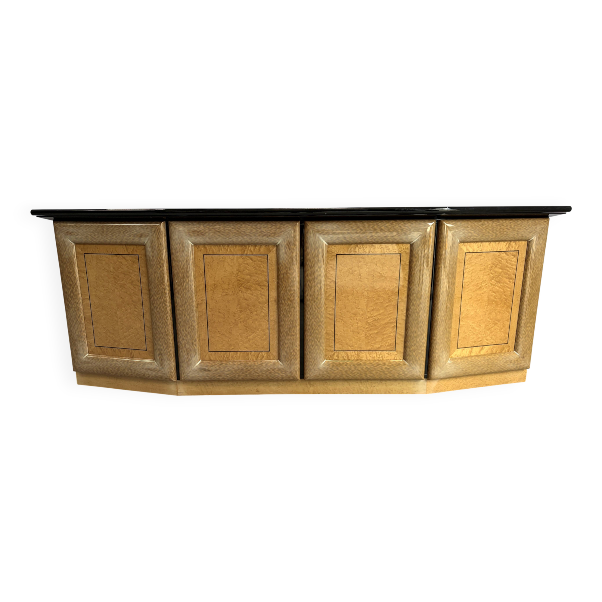 Vintage burl wood credenza, 1980s