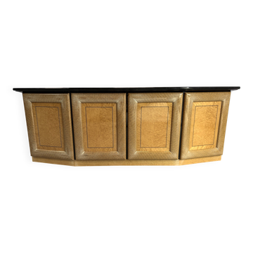 Vintage burl wood credenza, 1980s