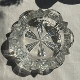 Cendrier en verre à décor géométrique