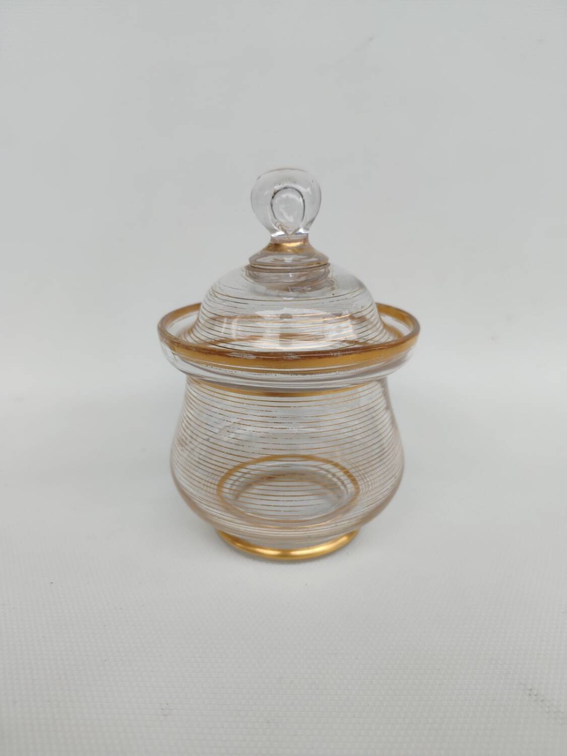 Crystal sugar bowl, early 20th century.
