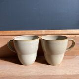 2 sandstone mugs
