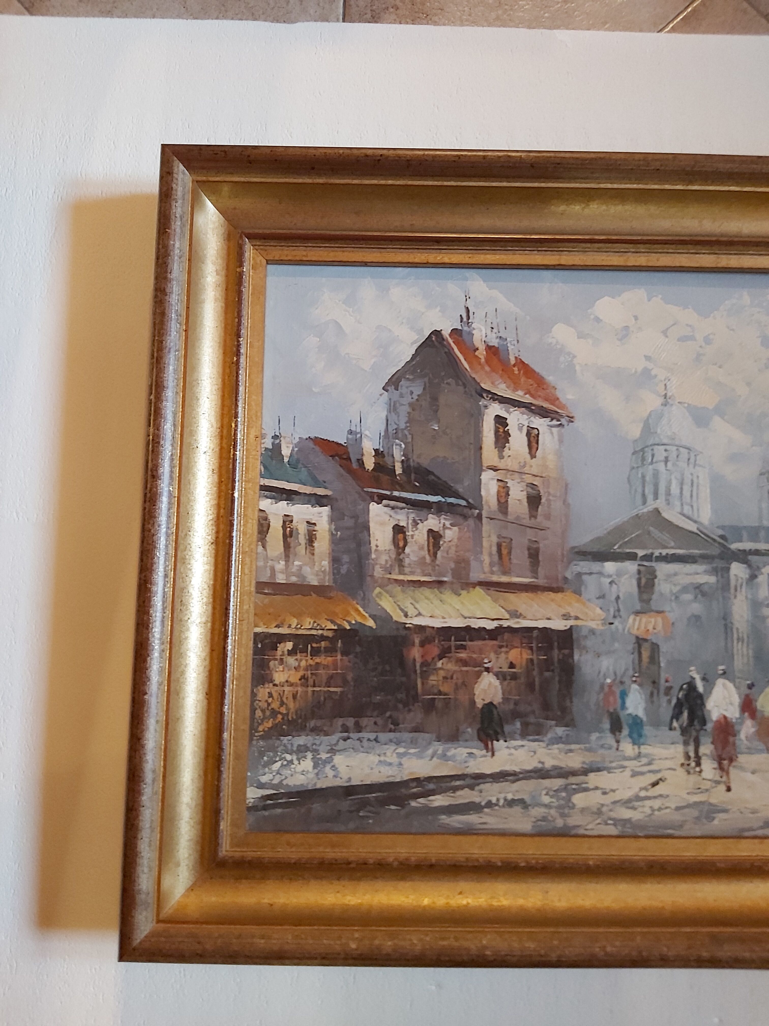 Oil on canvas Paris Montmartre by Billings