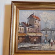 Oil on canvas Paris Montmartre by Billings