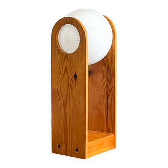 Vintage pine side lamp