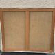 Canvas on village scene frame signed vintage Denise