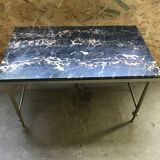 Brass and marble coffee table