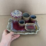 Set of De Bruyn Fives Lille ceramic pots