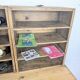 Vintage wooden lockers with compartments