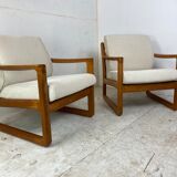 Fauteuils danois du milieu du siècle en teck de cfc silkeborg, années 1960, ensemble de 2