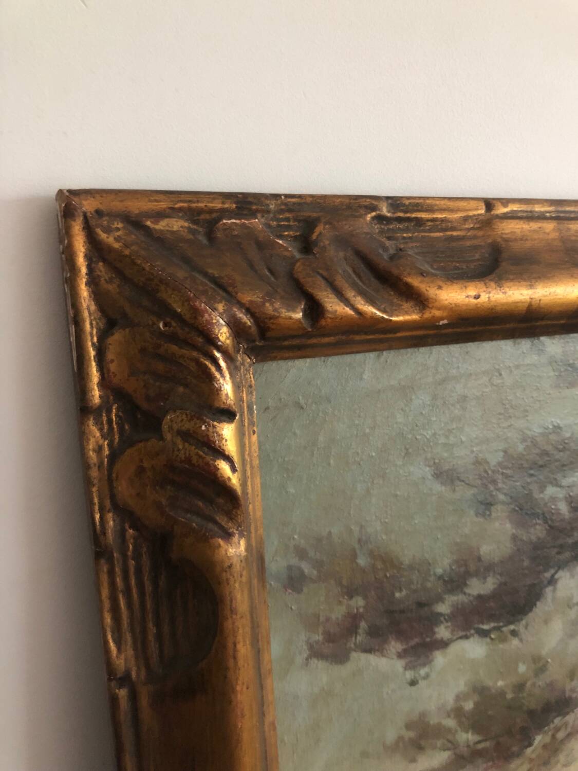 Oil on canvas 19th century landscape by Brunot