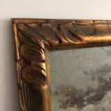 Huile sur toile XIXe paysage de Brunot