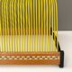 Vintage record stand, vinyl record holder, plattofix germany, yellow 50 records