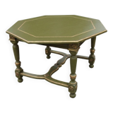 Octagonal Table in Louis XIII Style – Signature Makeover in Olive Green & Gold