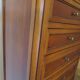 Rare Louis Philippe chest of drawers with 7 drawers from the 80s in cherry wood