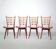Vintage teak wooden ladder chairs, 1960s