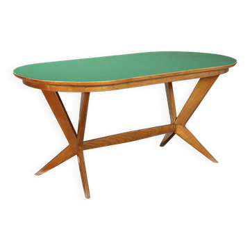 1960s vintage table with an elliptical top