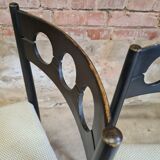 4 vintage wooden chairs 70"