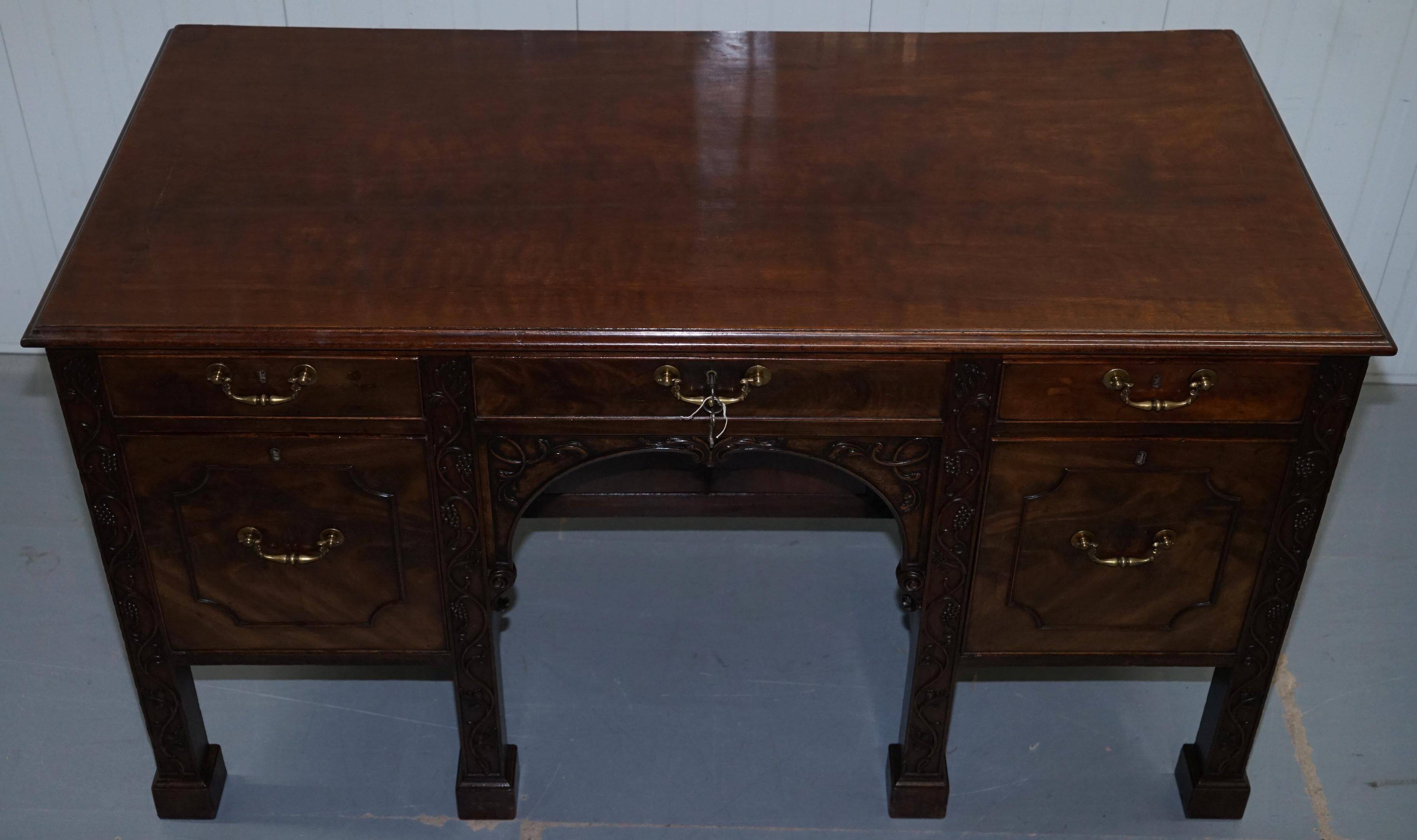George III mahogany buffet Viscountess Boyd of Ince Castle Chippendale