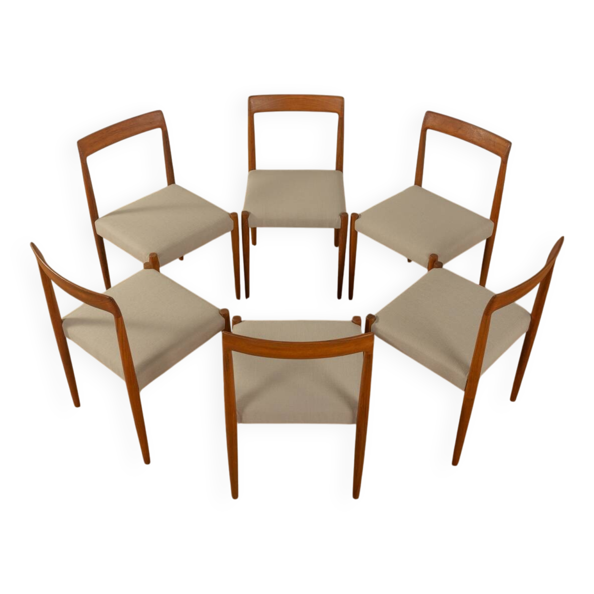 Chaises de salle à manger des années 1960, Lübke