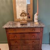 Louis Philippe chest of drawers in elm veneer